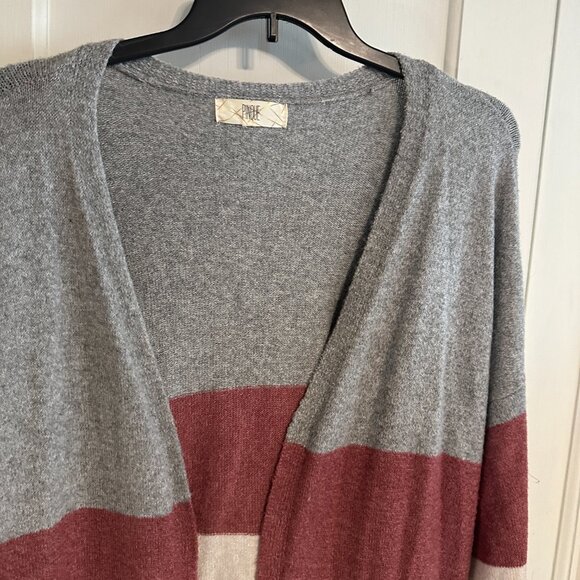 | PINQUE | Long Color Block Cardigan - Picture 3 of 8